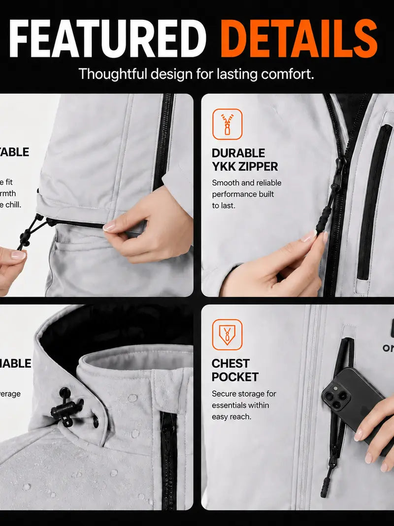 Heated Winter Jacket & Hoodie