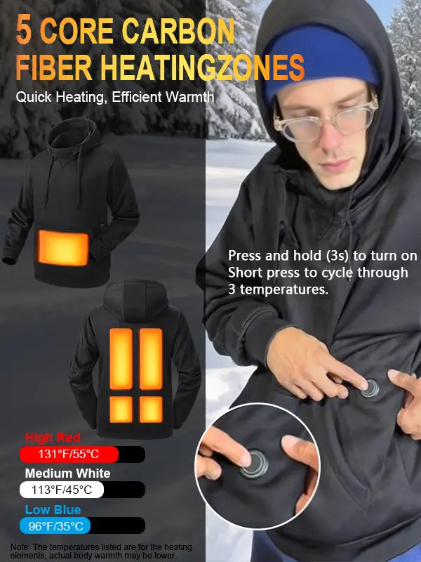 Heated Winter Jacket & Hoodie